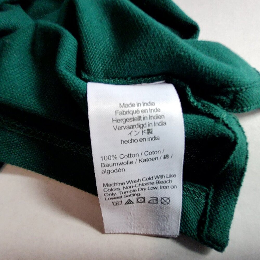Crewcuts Kids Polo Shirt Green Size 12 Short Sleeve Button Collar Made In India - Picture 9 of 10